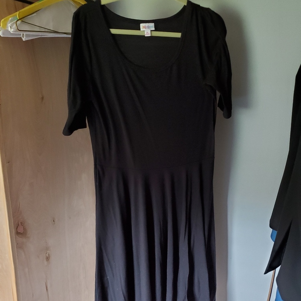 Solid Black Lularoe Nicole Dress
